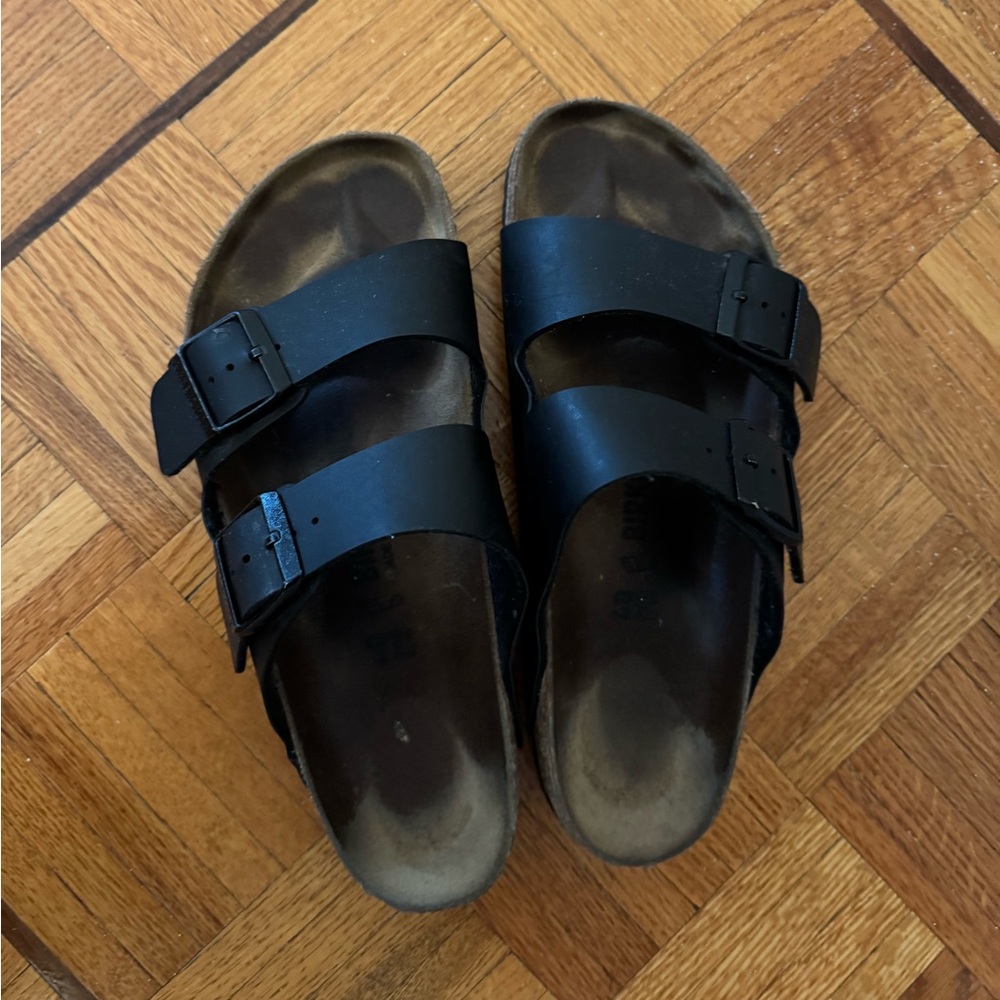 Birkenstock Arizona Leather Black Woman 40/9W/7M
